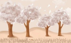 Carta da parati per bambini in morbida savana