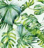 Carta da parati con fogliame verde