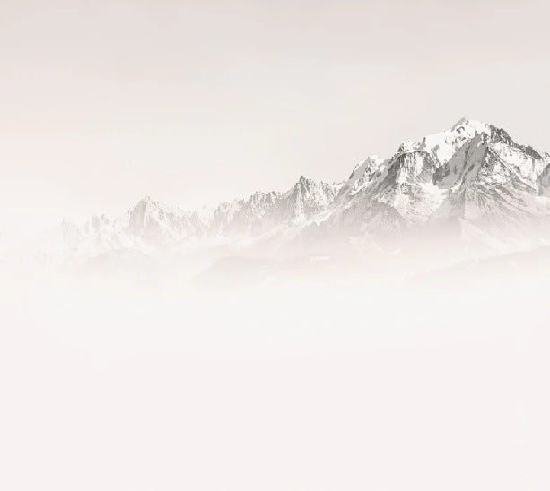 Carta da parati del Monte Bianco, mattina nebbiosa