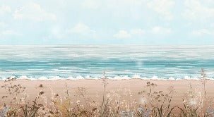 Carta da parati con vista panoramica sul mare