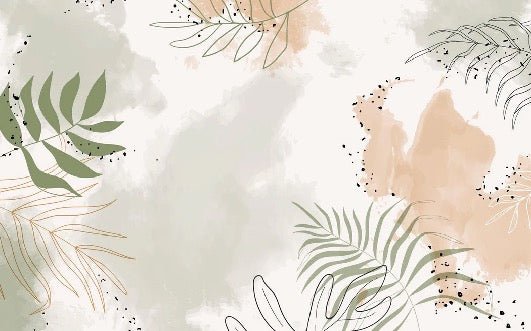 Papier peint panoramique aquarelle végétale, XXL, tendance