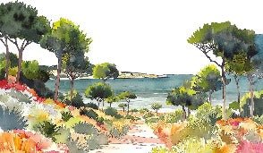 Carta da parati panoramica estiva