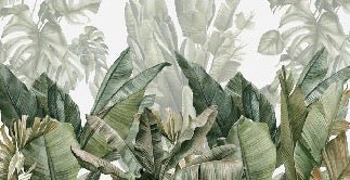 Carta da parati panoramica verde banana