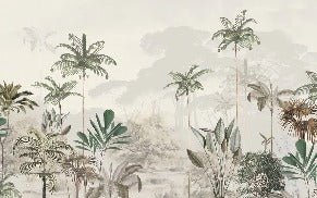 Carta da parati panoramica della giungla Green Eden
