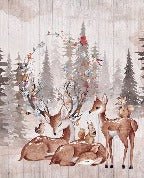 Carta da parati per la cameretta dei bambini douces biches