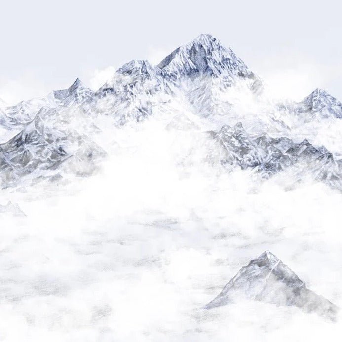 Papier peint Mont Everest bleu, XXL, tendance