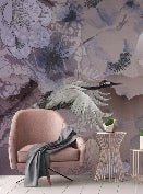 Carta da parati con gru giapponesi