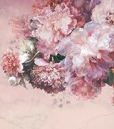 Papier peint panoramique pivoines rosé