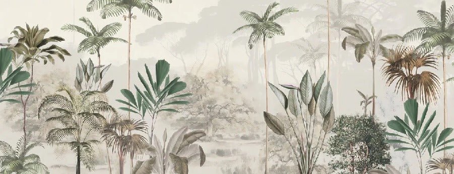Carta da parati panoramica della giungla Green Eden
