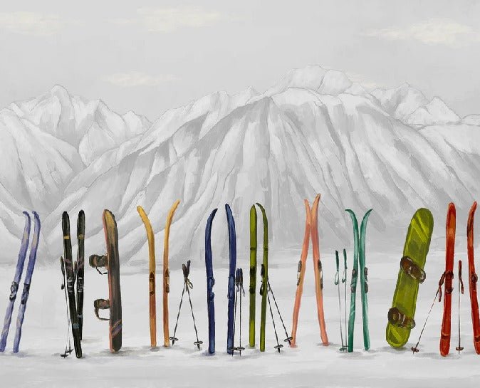 Papier peint ski à Courchevel, XXL, tendance