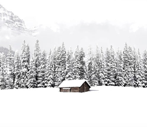 Carta da parati panoramica per chalet di montagna