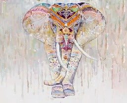 Carta da parati indiana Boho Elephant