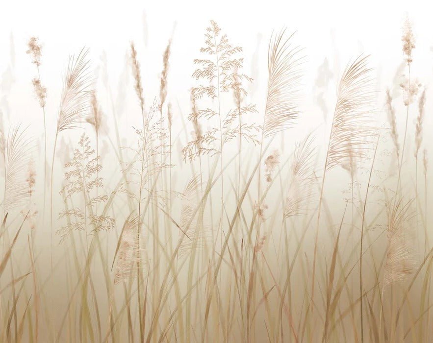 Carta da parati con fiori di campo di grano