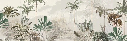 Carta da parati panoramica della giungla Green Eden
