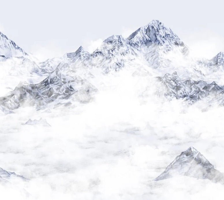 Papier peint Mont Everest bleu, XXL, tendance