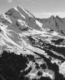 Carta da parati Aravis in bianco e nero