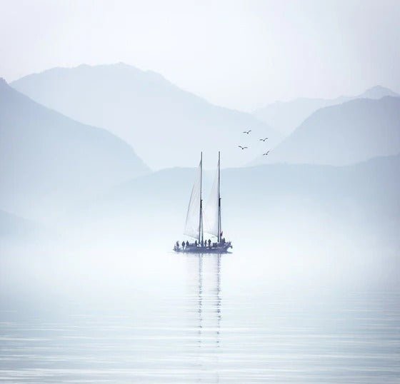 Sfondo di navigazione del lago di Annecy
