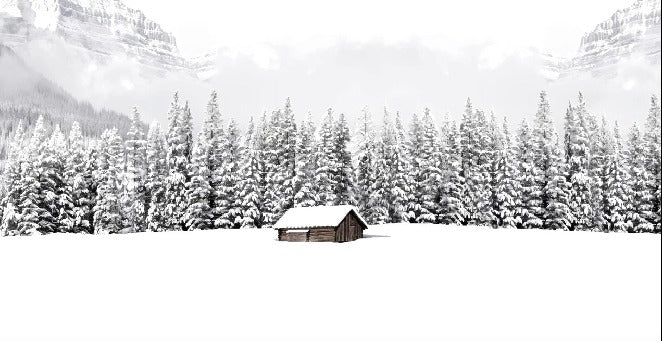 Carta da parati panoramica per chalet di montagna