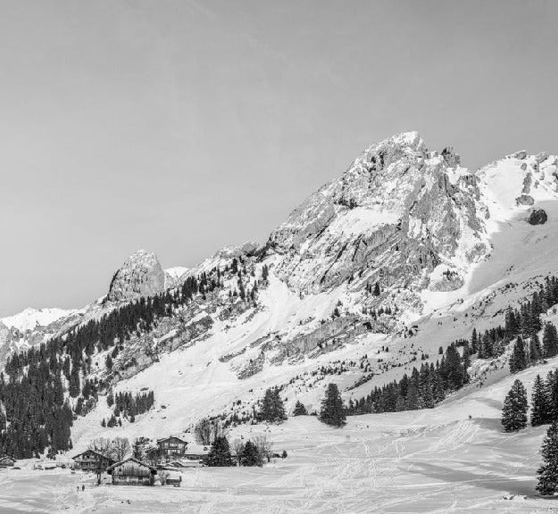 Carta da parati panoramica per chalet alpino