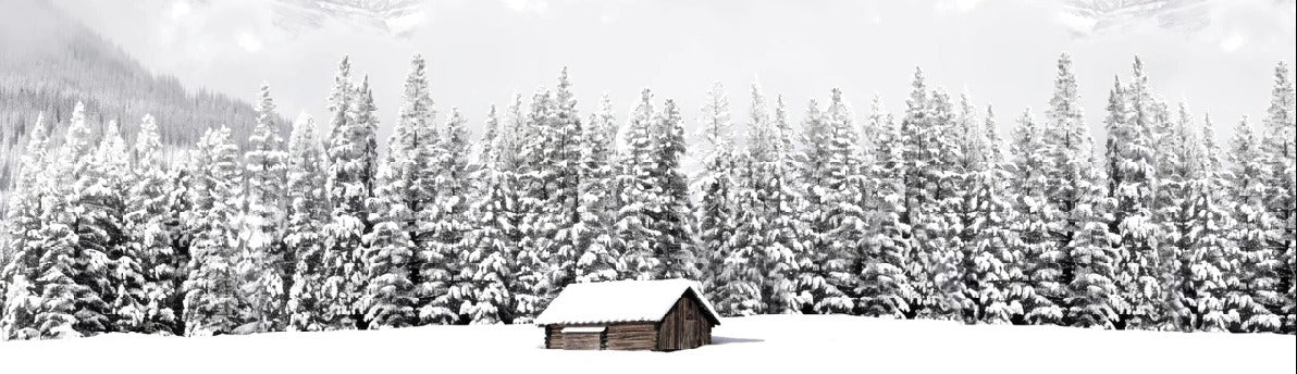 Carta da parati panoramica per chalet di montagna