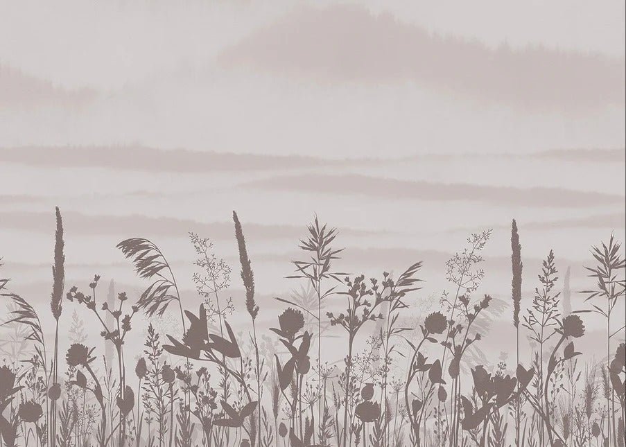 Papier peint panoramique brindille monochrome, XXL, tendance