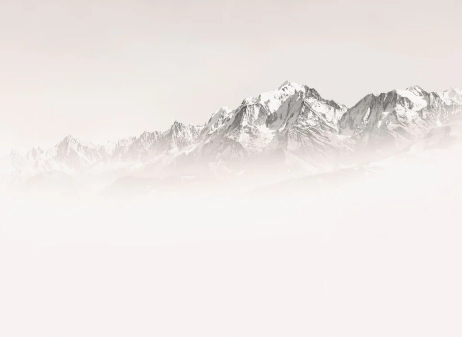 Carta da parati del Monte Bianco, mattina nebbiosa