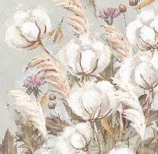 Carta da parati panoramica con fiori di cotone