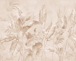Elegante carta da parati della giungla polverosa