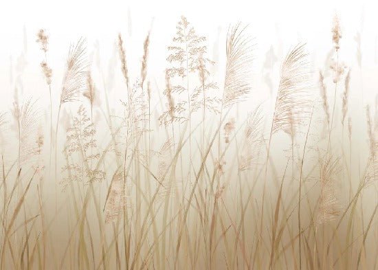 Carta da parati con fiori di campo di grano