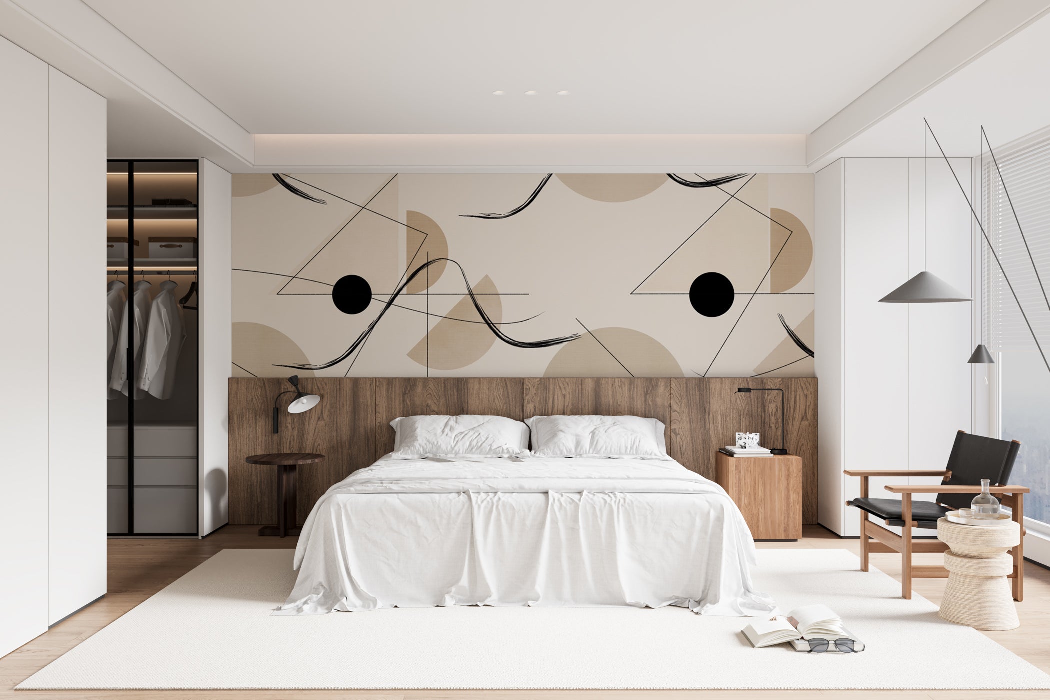 Papier peint motif graphique bold