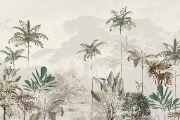 Carta da parati panoramica della giungla Green Eden