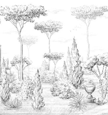 Papier peint style romain pinède, XXL, tendance