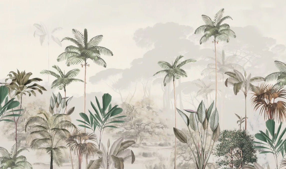 Carta da parati panoramica della giungla Green Eden