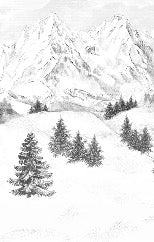 Papier peint montagne sommets de Chamonix, XXL, tendance