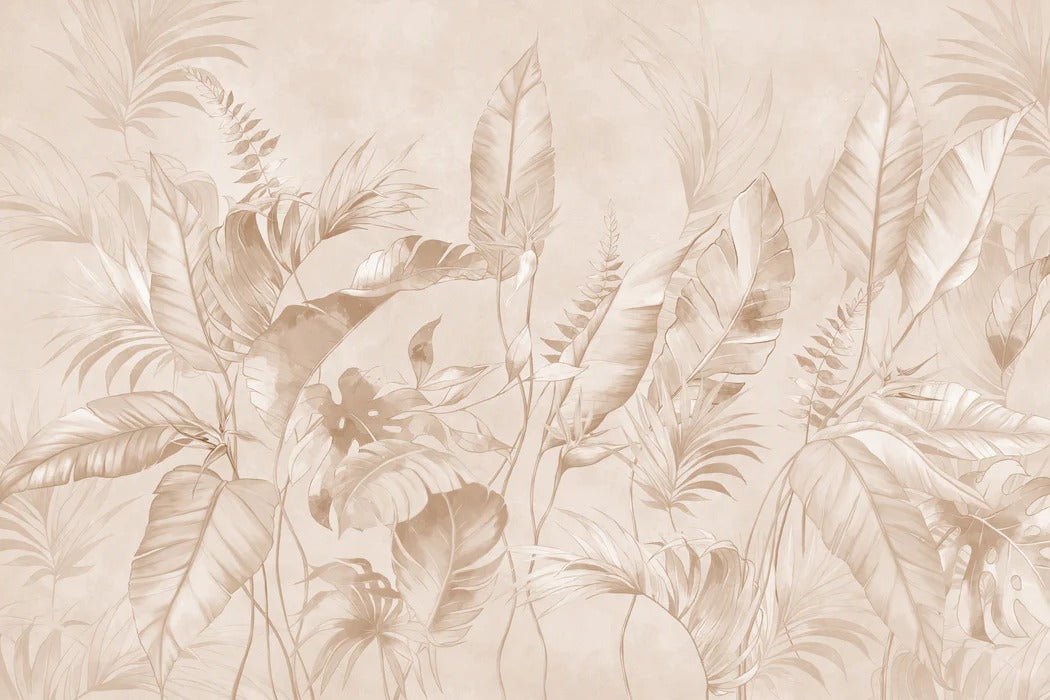 Elegante carta da parati della giungla polverosa