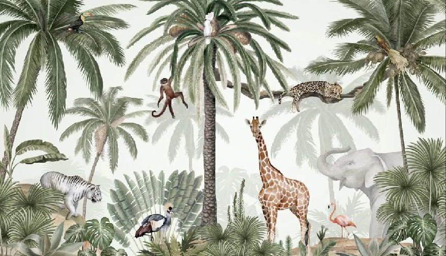 Carta da parati per bambini Giungla pacifica