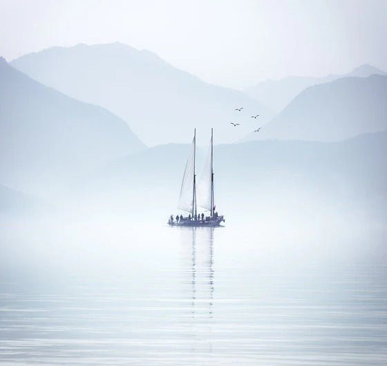 Sfondo di navigazione del lago di Annecy