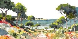 Carta da parati panoramica estiva