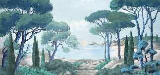 Papier peint balade dans les calanques, XXL, tendance