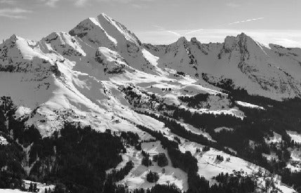 Carta da parati Aravis in bianco e nero
