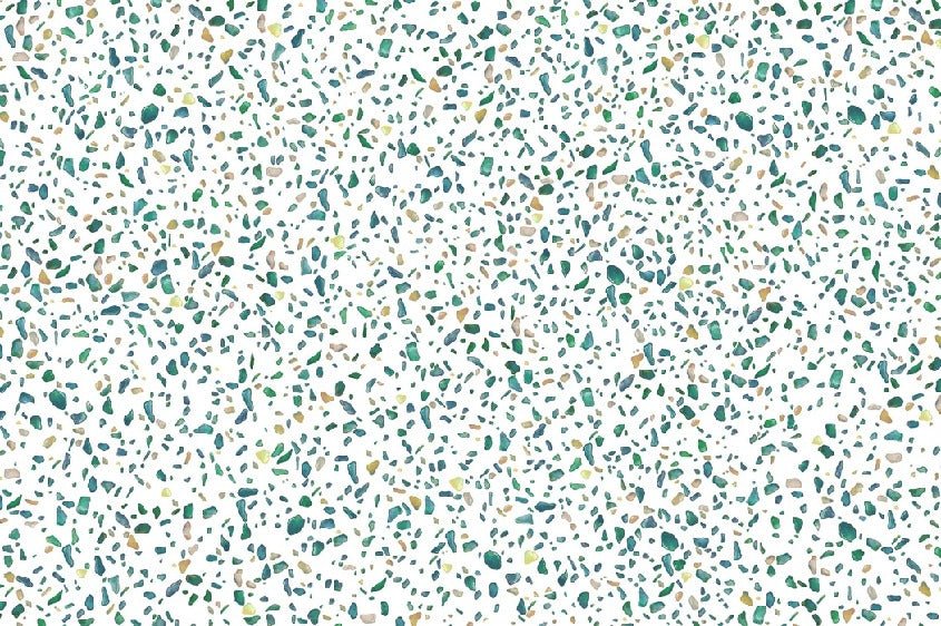 Carta da parati effetto terrazzo all'anice