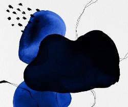 Carta da parati moderna in acquerello blu petrolio