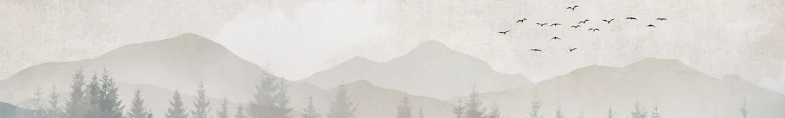 Carta da parati panoramica della natura in bianco e nero