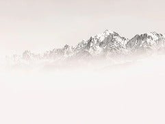 Carta da parati del Monte Bianco, mattina nebbiosa