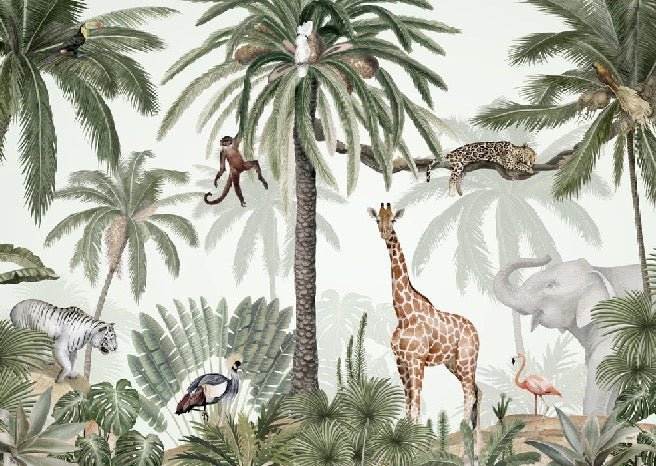 Carta da parati per bambini Giungla pacifica