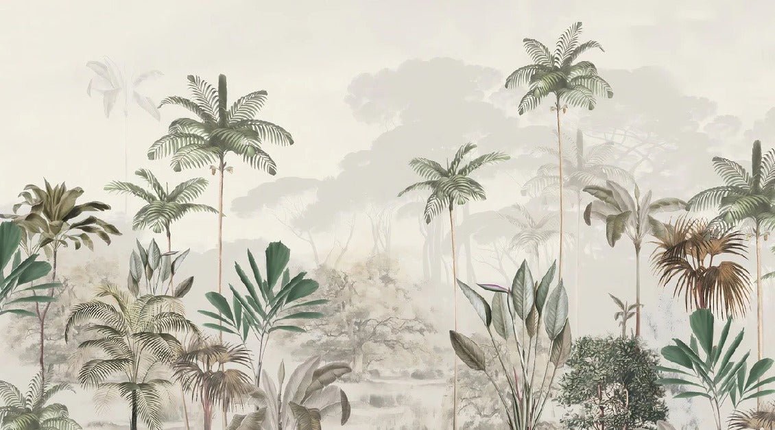 Carta da parati panoramica della giungla Green Eden