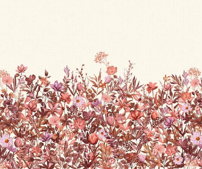 Carta da parati con fiori a pennello