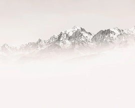 Carta da parati del Monte Bianco, mattina nebbiosa