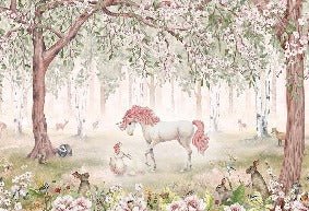 Ragazza fata unicorno carta da parati