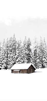 Carta da parati panoramica per chalet di montagna